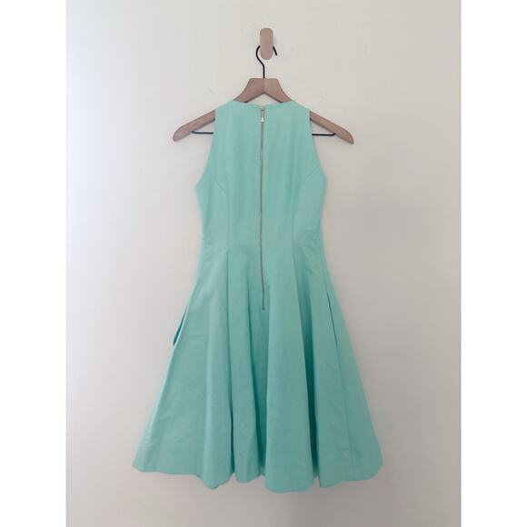 Kate Spade Angelika Teal Silk Blend Fit & Flare Mini Dress Size 0 Wedding Guest - Picture 9 of 11